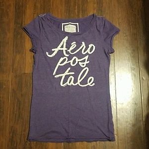 Purple short sleeve top